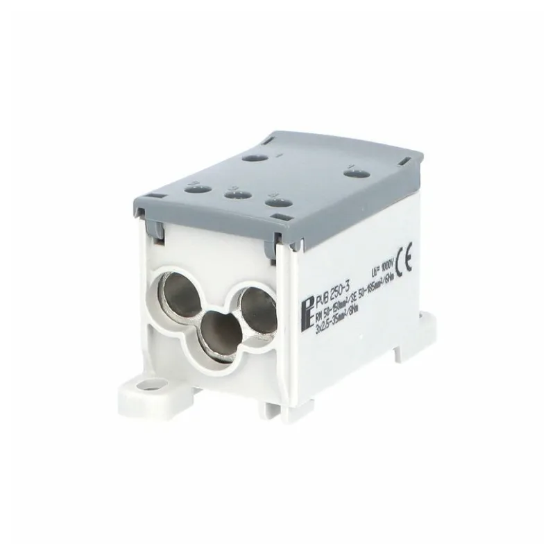 Pollmann Elektrotechnik GmbH Blok pre rozdelenie fáz PVB 250-3 Al/Cu 250A vstup 1x185mm2 výstup 3x35mm2