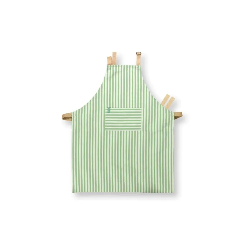 Pip Studio Apron Stripes kuchyňská zástěra - světle zelená