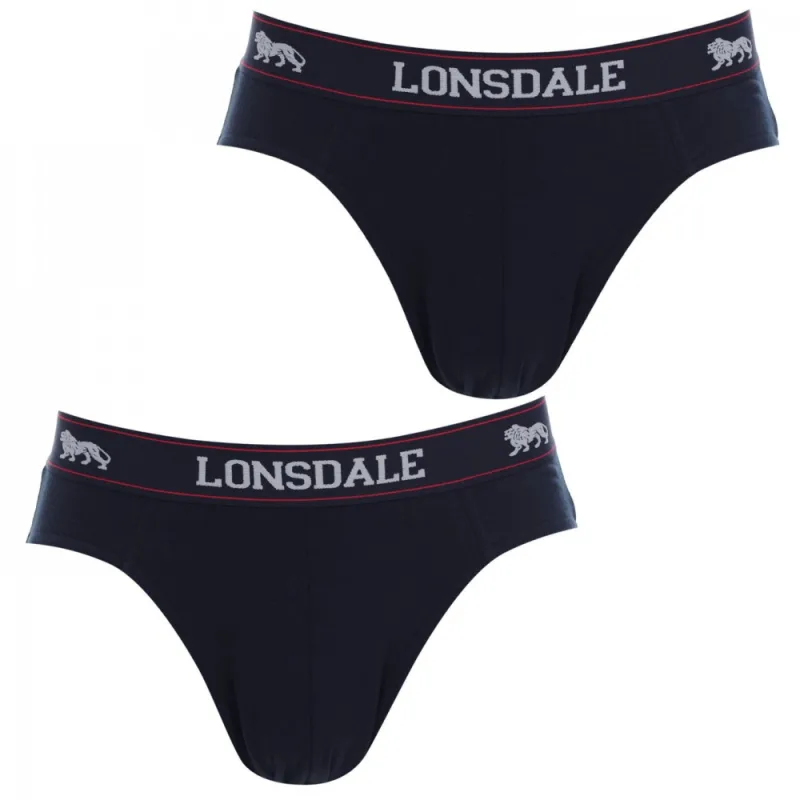 Lonsdale Pánske Slipy 2 Pack Modré S
