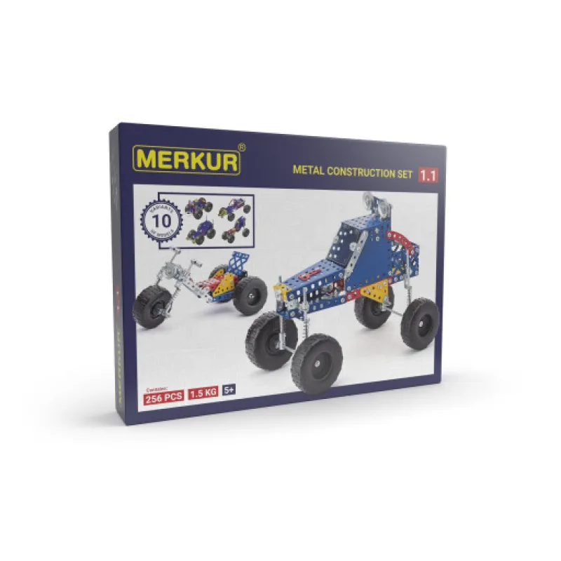 MERKUR - Stavebnice MERKUR - Stavebnica Merkur 1.1 Stavebnica vozidiel, 240 dielov, 10 modelov