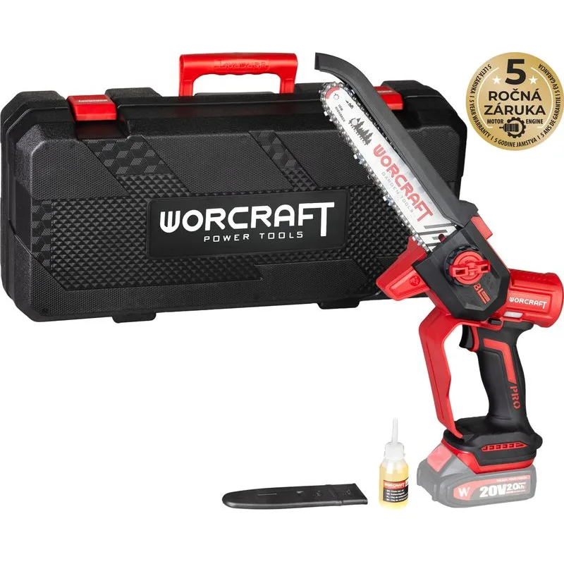 Píla Worcraft CHS-S20LiBD ShareSYS, bezuhlíková, 20V Li-ion, 8" reťaz, mini reťazová