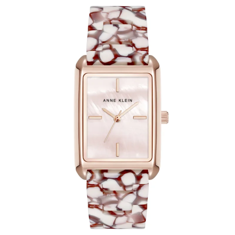 Anne Klein dámske štvorcové hodinky AK/5290RGLP