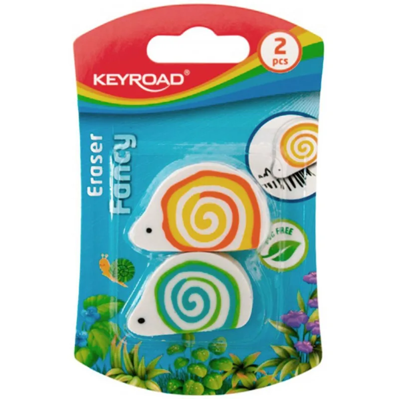 Guma univerzálna KEYROAD slimák blister 2 ks mix farieb