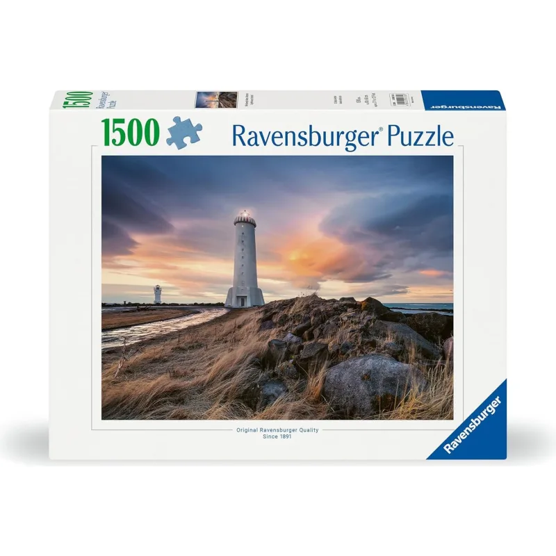 Puzzle Ravensburger 1500 dielikov Krásna obloha nad majákom v Akranes na Islande