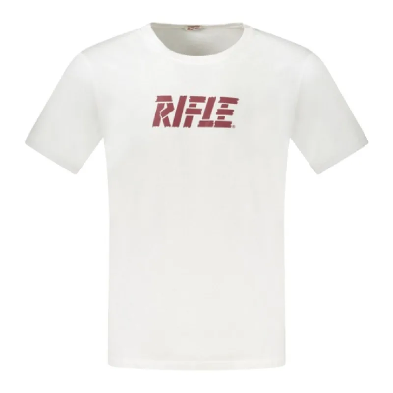 Štýlové Pánske Tričko Rifle RFT001 Biele, Bavlna, Logo 2XL