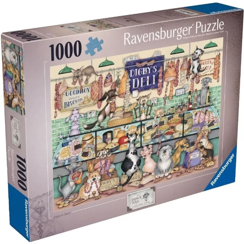 Puzzle Ravensburger 1000 dielikov Dapper Dogs č. 1 - Digbyho lahôdky