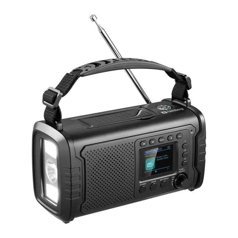 NONAME Sandberg Survivor DAB Radio All-in-1 20000 mAh, outdoorové rádio, BT reproduktor, powerbanka, černá 421-38