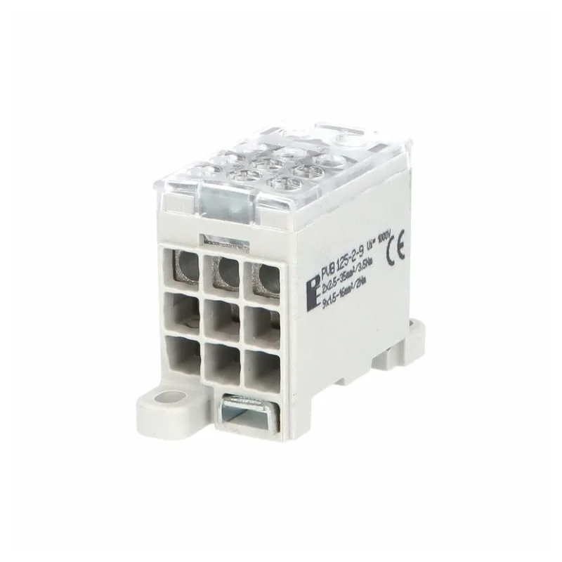 Pollmann Elektrotechnik GmbH Blok pre rozdelenie fáz PVB 125-2-9 Al/Cu 125A vstup 2x35mm2 výstup 9x16mm2