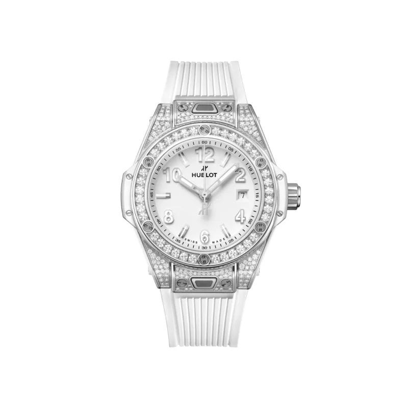 Hublot Big Bang One Click Steel White Pavé 33mm | 485.SE.2010.RW.1604 - OS