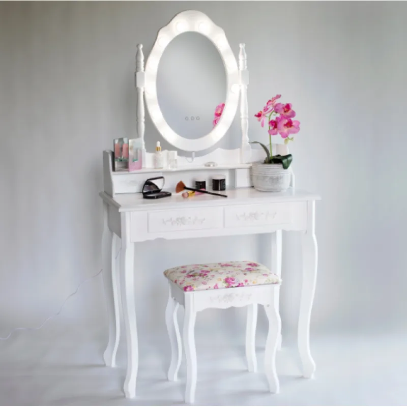 Ekspan Toaletní stolek TL-11 s LED osvětlením Barva: Taburet ROSE