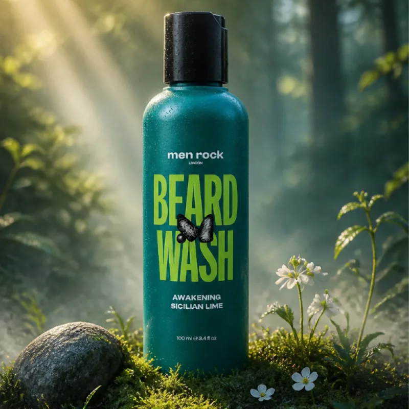 Men Rock povzbudzujúci umývací prípravok na fúzy (100 ml)