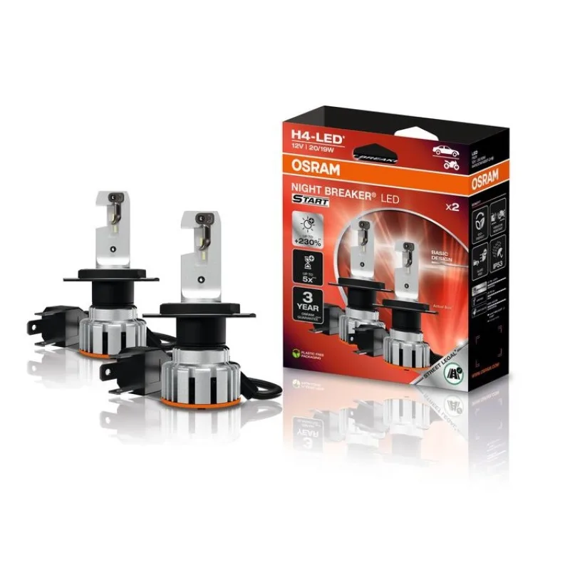 H4 NIGHT BREAKER LED START 230% 64193DWNBST-2HB 6000K 2ks