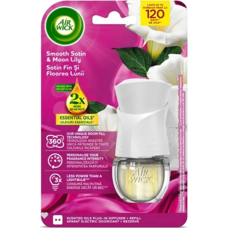 AIR WICK Electric komplet Jemný satén a mesačná ľalia 19 ml