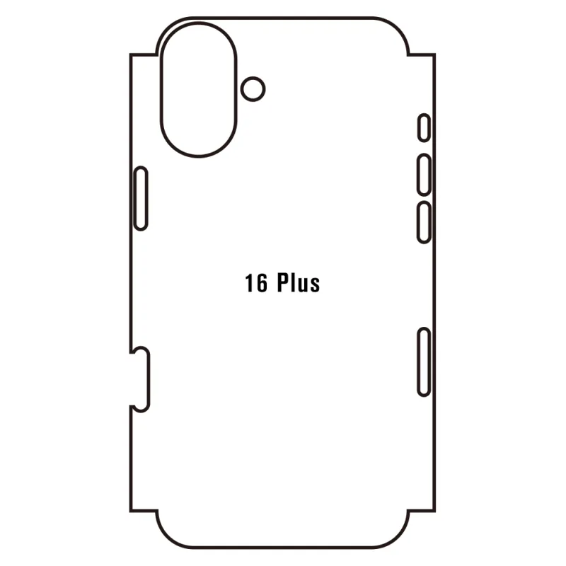 Sunshine iPhone 16 Plus Zadná Hydrogél ochranná fólia Strih: Zadná časť a rám 5, Typ fólie: Číra