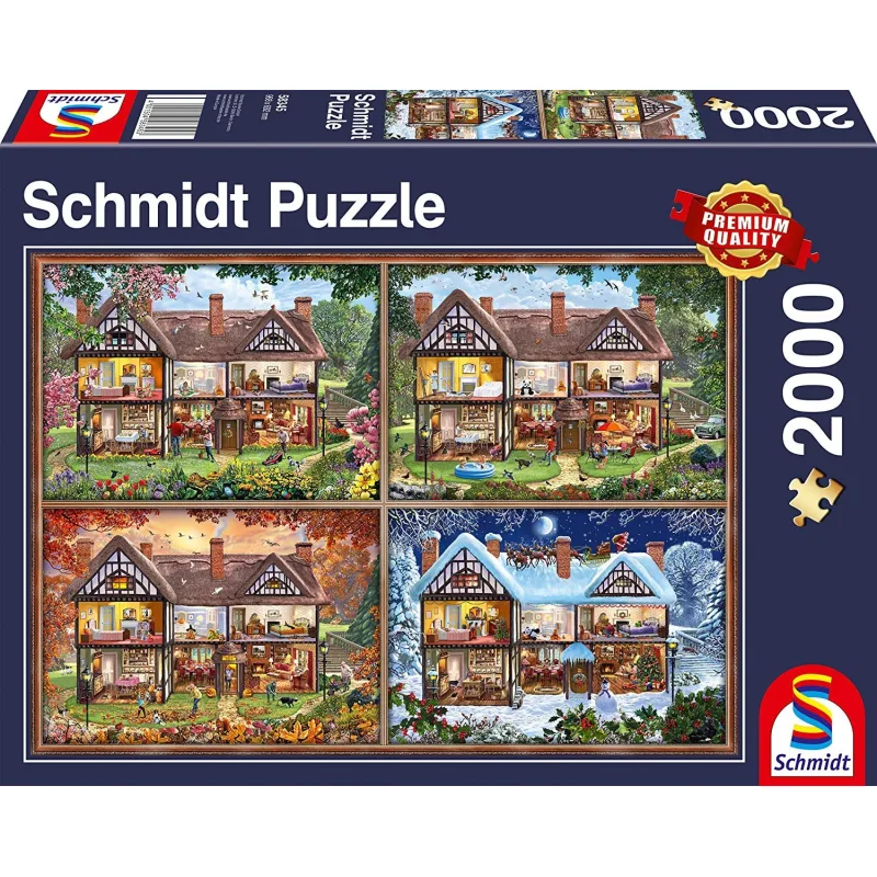 Schmidt Puzzle Chalúpka v štyroch ročných obdobiach 2000 dielikov