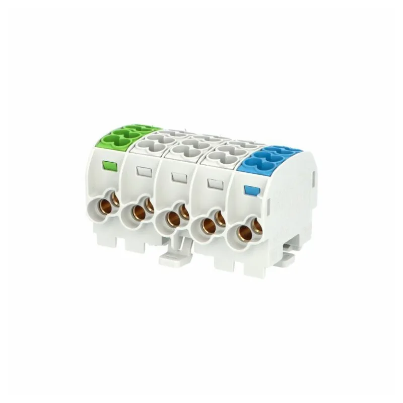 Hora eTec GmbH Svorkovnica rozbočovacia Cu HLAK 25/5 C PE3LN zelená/3xšedá/modrá 5pól 152A 5 x vstup 2x25mm2 plus 5 x výstup 2x16mm2