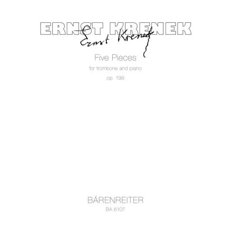 Bärenreiter Pět skladeb pro pozoun a klavír op. 198