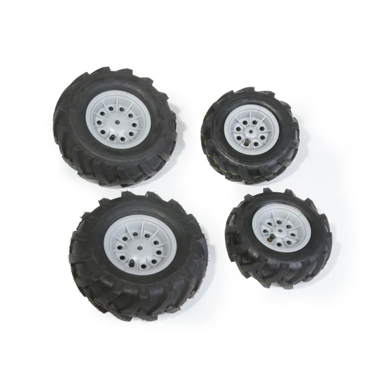 ROLLYTOYS Nafukovací pneumatiky na traktory Junior, Farmtrac - šedé