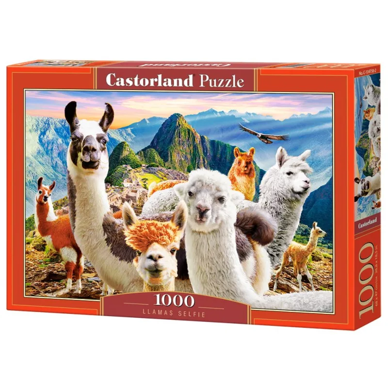 Castorland Puzzle Selfie lám na Machu Picchu 1000 dielikov