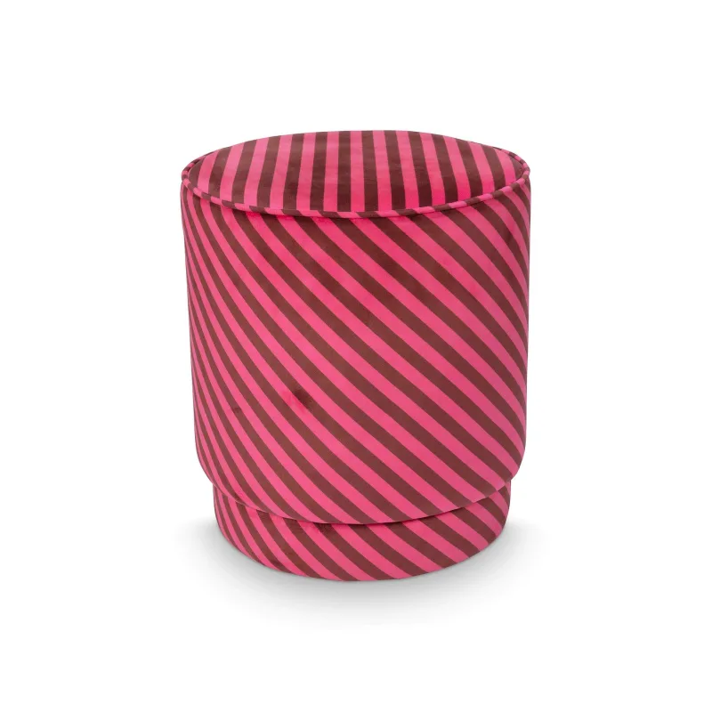 Pip Studio Puf Block Stripe - růžový