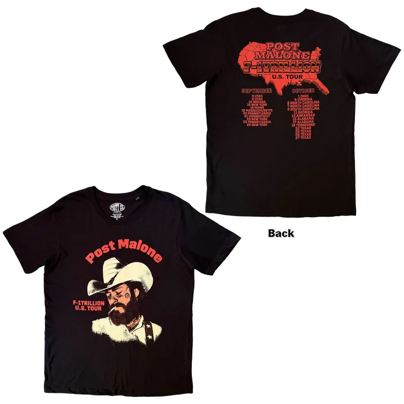 Post Malone - U.S. Tour (Back Print) (tričko)