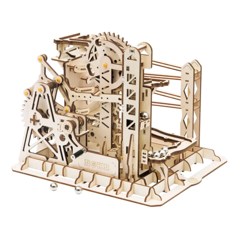 RoboTime RoboTime Drevené 3D mechanické puzzle Guľôčková dráha Kaskáda 219 ks
