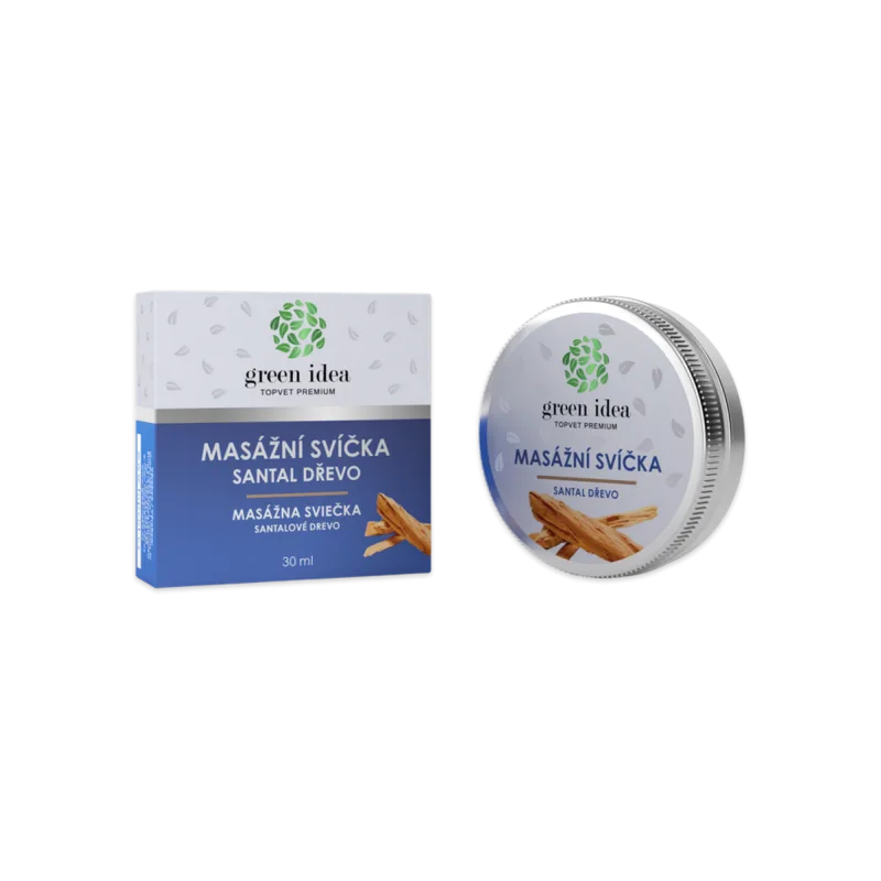 Green idea Masážna sviečka – santalové drevo 30 ml –
