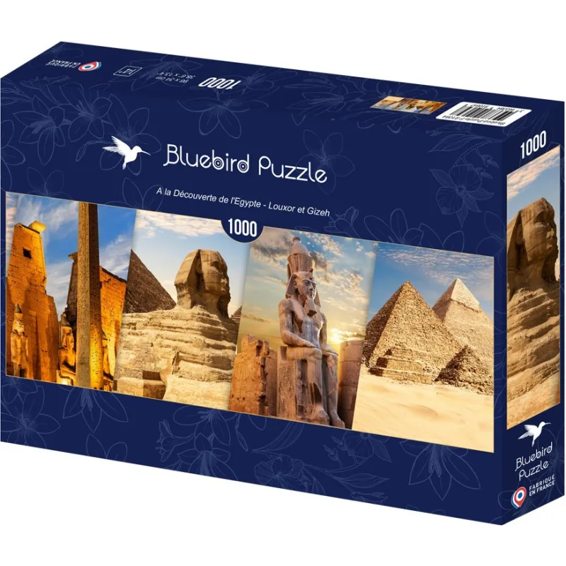 Panoramatické puzzle BLUEBIRD 1000 dielikov Spoznajte Egypt – Luxor a Gíza