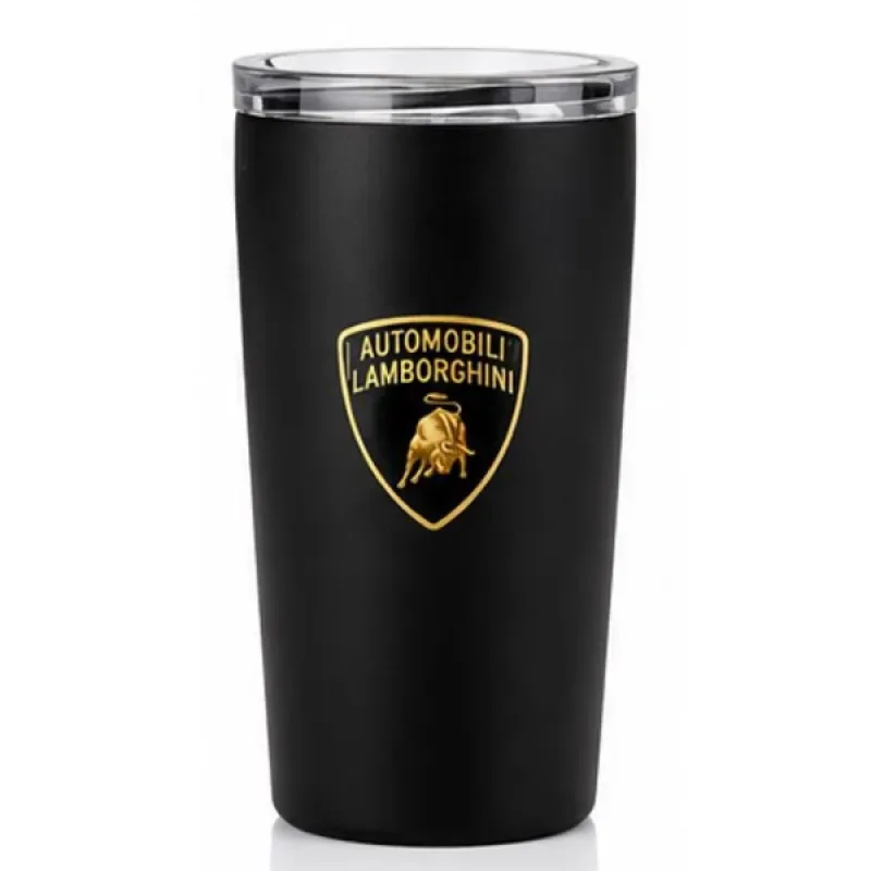 Termohrnček LAMBORGHINI – čierny termo hrnček na kávu 480ml