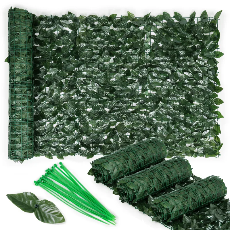 MultiGarden Umelý živý plot z brečtanu 3 kusy 300x50 cm zelený kryt na maskovanie balkóna - 3 ROLKY