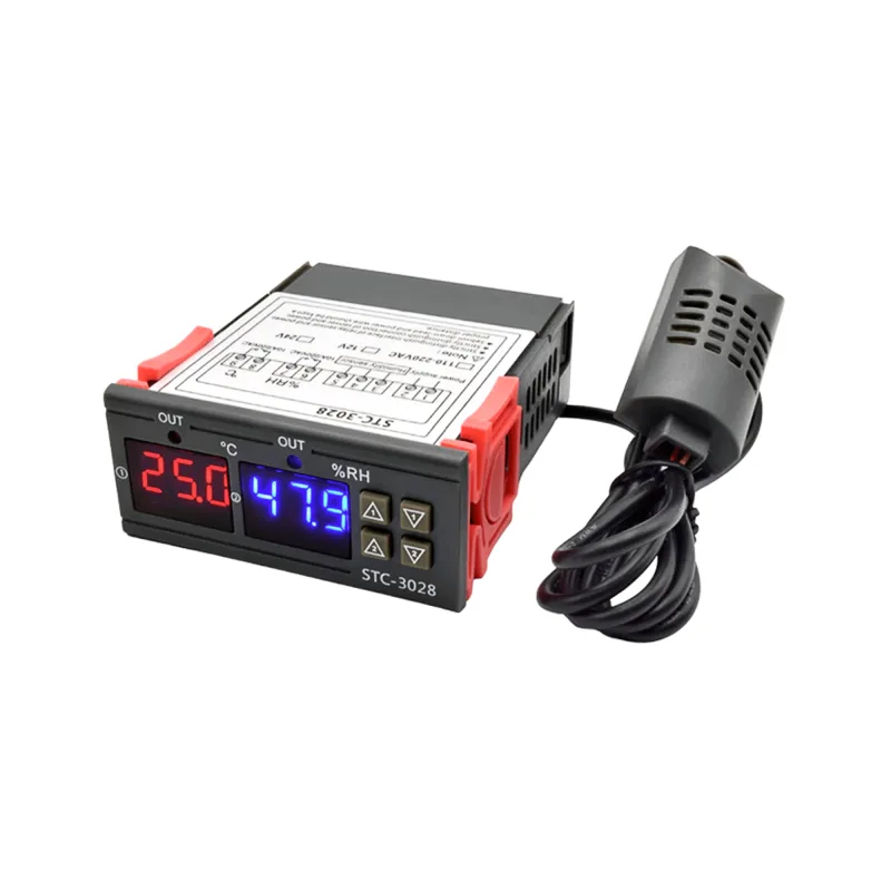 Eurocomp Termostat 230V STC-3028 E6137 regulácia teploty aj vlhkosti E6246