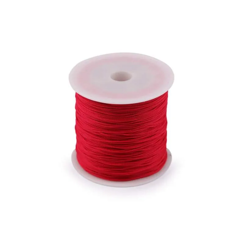 Polyesterová šnúrka PES 0,8 mm - červená