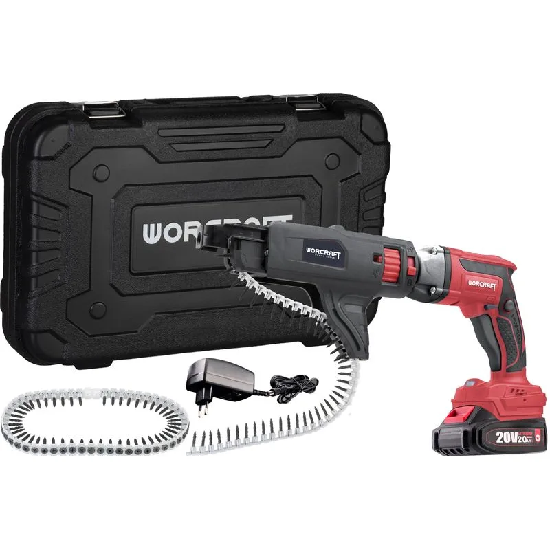 Skrutkovač Worcraft CDIS-S20LiBM ShareSYS, na sadrokartón, 20V, Li-ion, bezuhlíkový, SET v kufríku