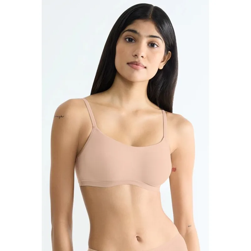 Podprsenka organic GO Daily Cotton TOP bez zapínania béžová L