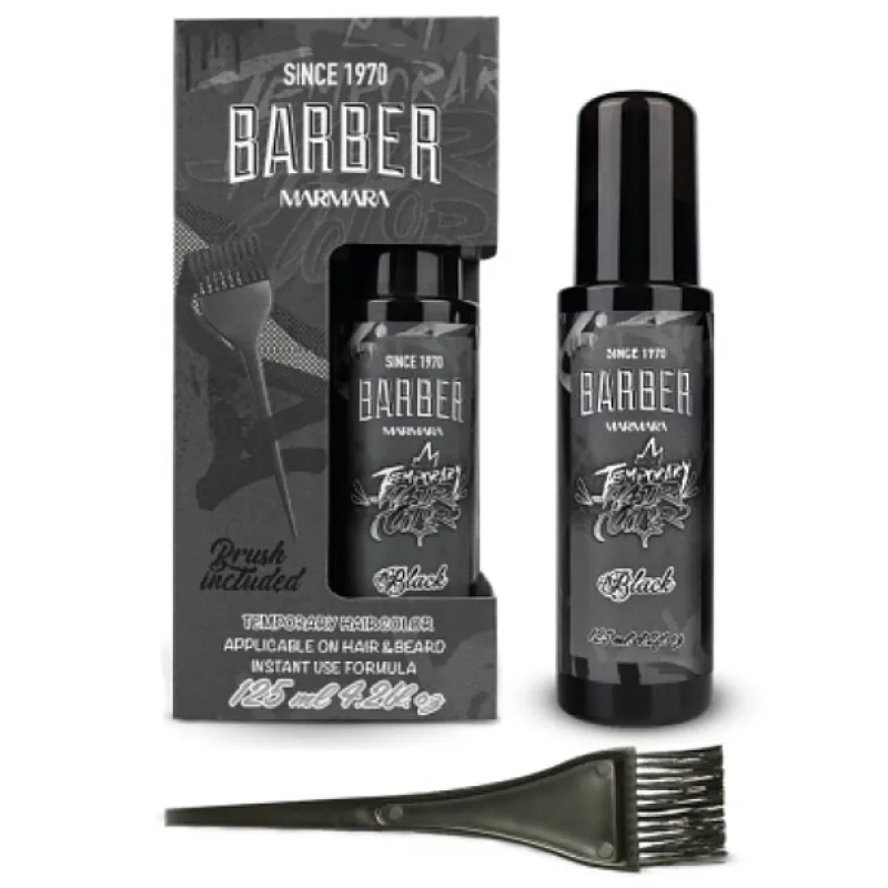 BARBER Marmara Temporary Hair Color BLACK 125ml - farba na vlasy a fúzy - čierna