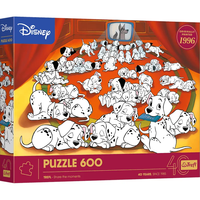 Puzzle Trefl 600 dielikov 101 dalmatíncov (40. výročie Trefl)