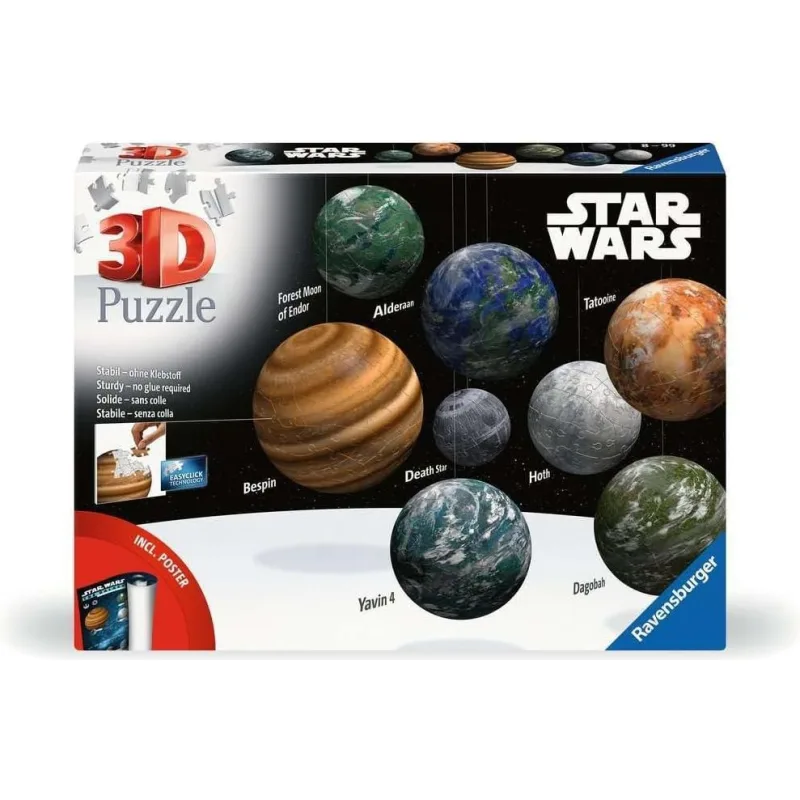 3D puzzle Ravensburger Puzzleball Star Wars Galaxia 540 dielikov