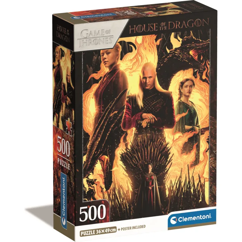 Puzzle Clementoni 500 dielikov Hra o tróny: Rod Draka