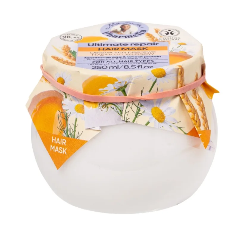 Mama Pharmelia Ultimate Repair maska na vlasy s vajcom a pšeničnými proteínmi - 250 ml -