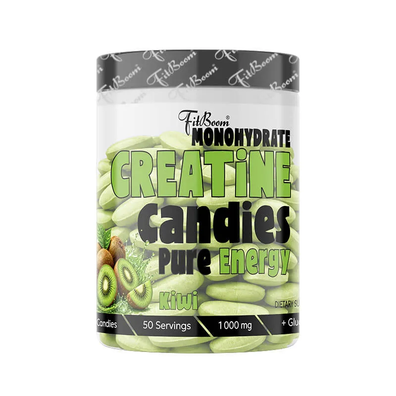Creatine Candies + Glucose 250 tabliet - FitBoom Príchuť: Kiwi