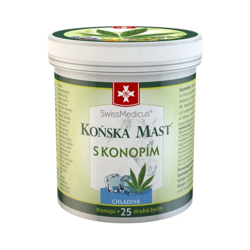 SwissMedicus Konská masť s konope chladivá 250 ml –