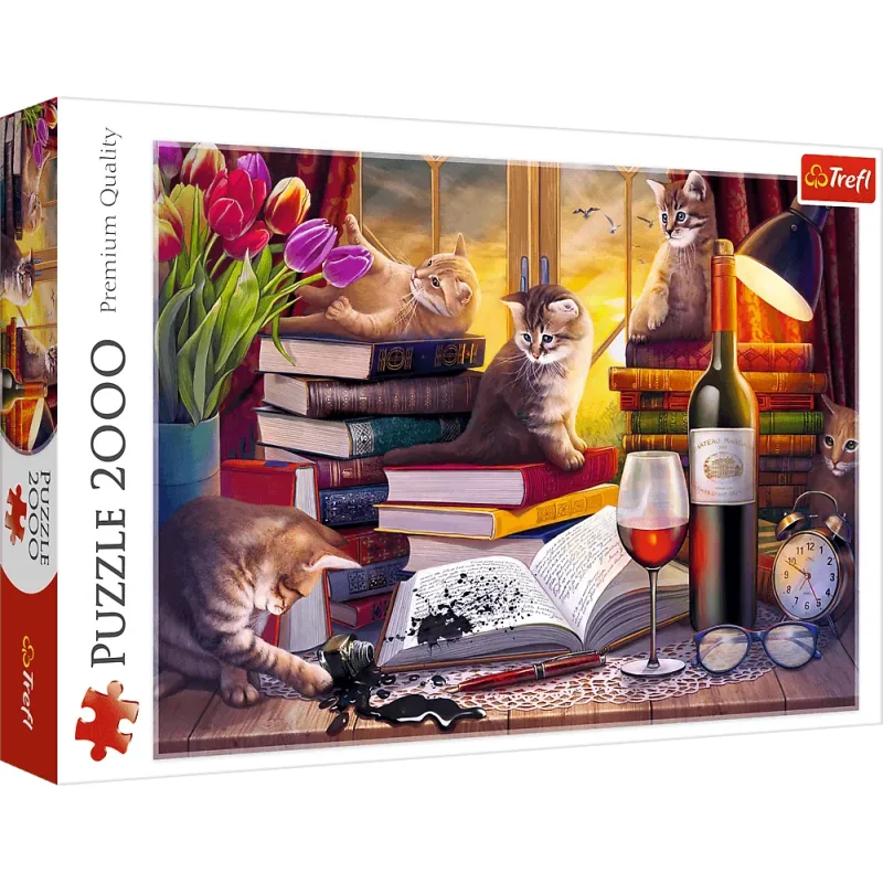 Puzzle Trefl 2000 dielikov Mačací večer