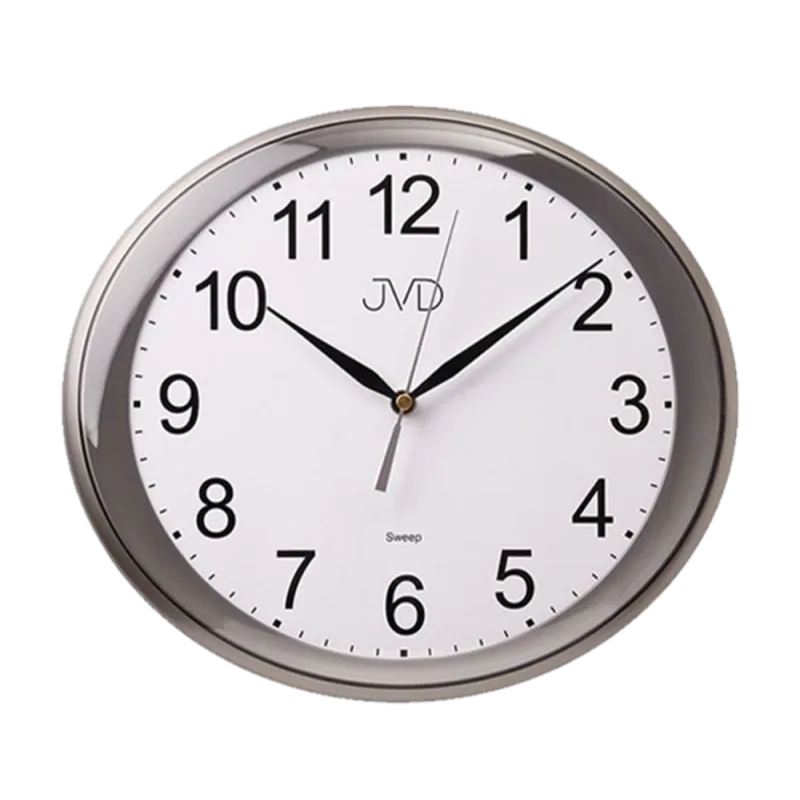 JVD Tiché netikající antracitové nástěnné hodiny JVD HP664.2