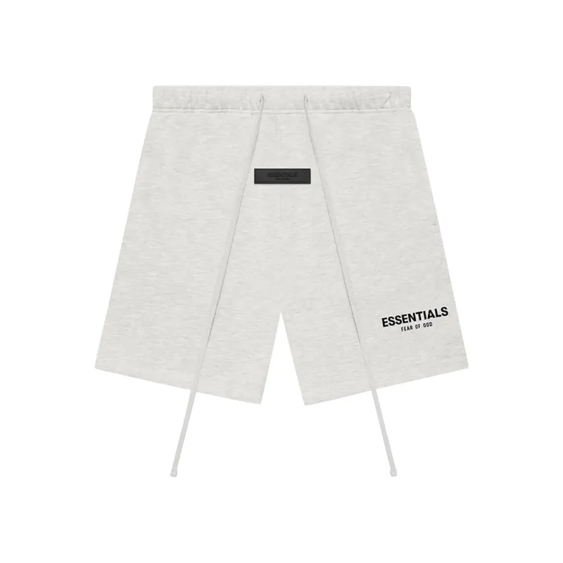 Fear of God Essentials Logo Track Shorts Light Oatmeal Grey - XXL