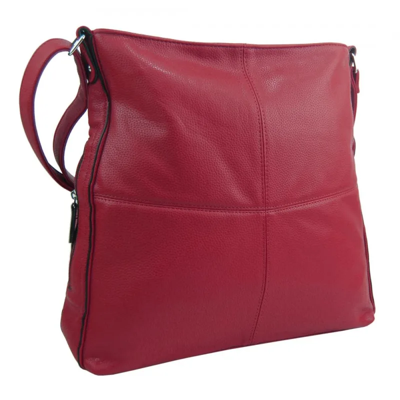 Maria Marni Praktická veľká dámska crossbody kabelka 47-MH červená