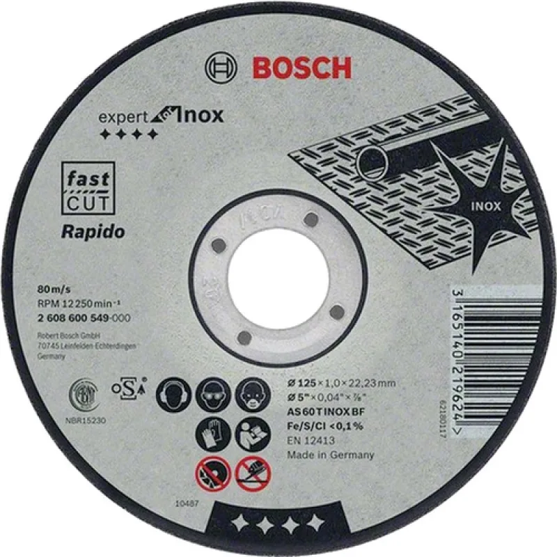 Rezný kotúč BOSCH 115mm x 1,0mm Standard for Inox