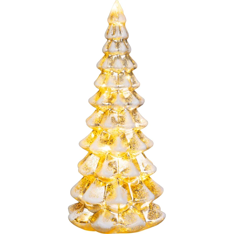 Dekorácia MagicHome Vianoce, Stromček, 15xLED teplá biela, 2xAA, IP20, 14x34 cm
