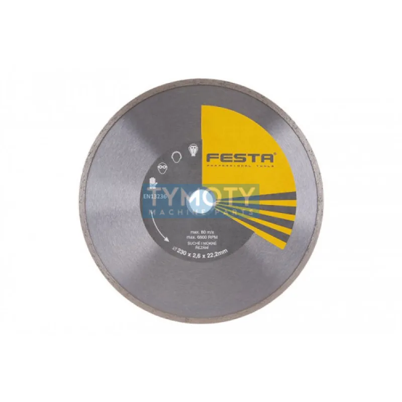 Kotúč diamantový plný 230x2, 6x22, 2 mm, FESTA 21223