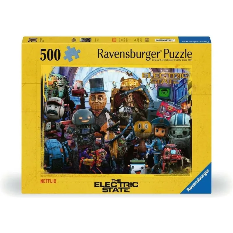 Puzzle Ravensburger 500 dielikov The Electric State: Drony nikdy! Roboti navždy!