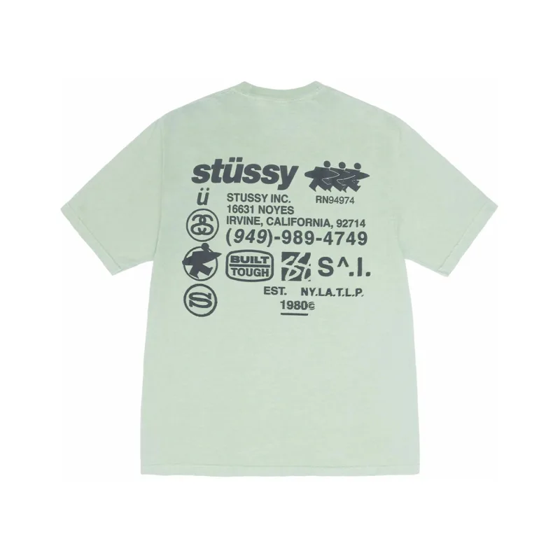 Stussy DNA Pigment Dyed Tee Granite - L